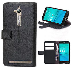 Xeptio Housse portefeuille Asus ZenFone Go ZB500kl noir - Etui coque