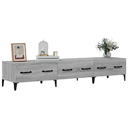 Avis vidaXL Meuble TV Sonoma gris 150x34,5x30 cm Bois d'ingénierie