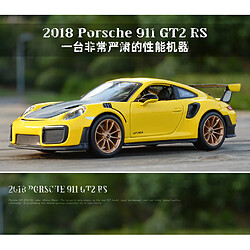 Universal 1: 24 Porsche 911 GT2 RS Coupé statique Voiture modèle collectible Jouet(Jaune) pas cher