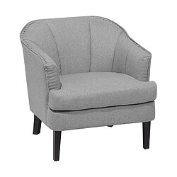 Beliani Fauteuil ELVERUM Tissu Gris clair