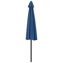 Acheter vidaXL Parasol de balcon avec mât en aluminium Bleu 300x155x223cm Demi