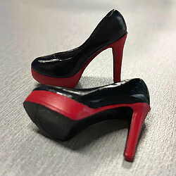 Avis Chaussures à Plateforme à Talons Hauts à L'échelle 1/6 Pour Corps De Figure Féminine De 12 `` Noir + Rouge