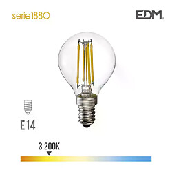 Edm Ampoule LED E14 4W équivalent à 35W - Blanc Chaud 3200K