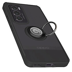 Avizar Coque pour Oppo Reno 12 Pro Bague Métallique Support Vidéo Noir