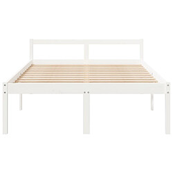 Avis vidaXL Lit pour personne âgée sans matelas 140x200 cm bois pin massif