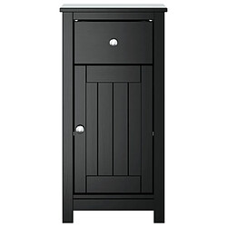 Avis Maison Chic Armoire de salle de bain,Meuble de rangement,Meuble haut BERG noir 40x34x80 cm pin massif -GKD598692