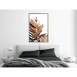 Paris Prix Affiche Murale Encadrée Copper Palm 40 x 60 cm Or