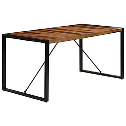 vidaXL Table de salle à manger 160x80x75 cm Bois de Sesham massif