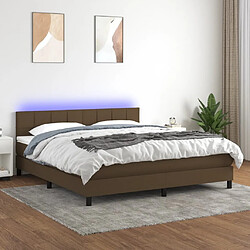 Sommier à lattes,Cadre à lattes de lit pour Adulte matelas et LED Marron foncé 180x200cm -MN11652