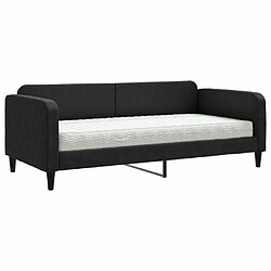 Maison Chic Lit de jour avec matelas, Lit de repos Lit d'invité pour Salon Chambre,Canapé-lit noir 90x190 cm tissu -MN22894 