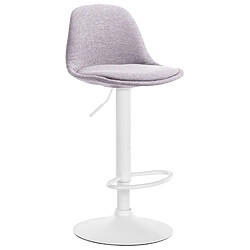 Non Tabouret de bar Kiel tissu blanc