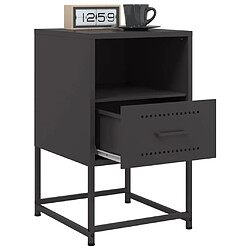 Acheter vidaXL Table de chevet noir 36x39x60,5 cm acier