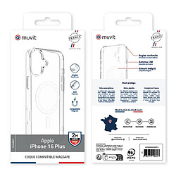 Acheter Muvit Coque de Protection pour iPhone 16 Plus Renforcée 2M MagSafe Transparent