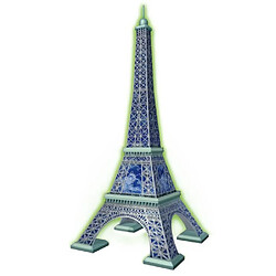 Ravensburger-Puzzle 3D Tour Eiffel phosphorescente 50 ans-Des 10 ans-216p numérotées a assembler sans colle-Accessoires inclus-11591