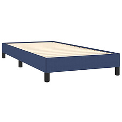 Avis vidaXL Cadre de lit sans matelas bleu 90x200 cm tissu