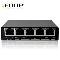 EDUP EP-PS1024 Commutateur Ethernet PoE 10 / 100Mbps à 4 ports