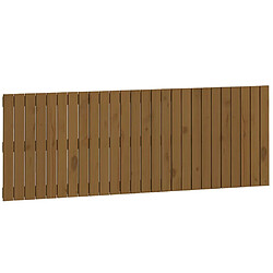 vidaXL Tête de lit murale Marron miel 166x3x60 cm Bois massif de pin