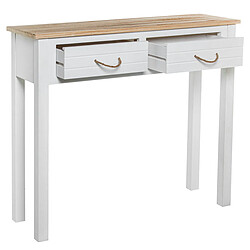 Console Alexandra House Living Blanc Marron Bois 90 x 81 x 28 cm