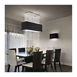 Ideal Lux Suspension Noire en cristal PHOENIX 5 ampoules