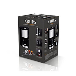 KRUPS KM321010 Pro Aroma Plus Cafetiere filtre electrique, 1,25 L soit 15 tasses, Machine a cafe, Noir et inox pas cher