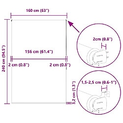 vidaXL Store enrouleur de douche 160x240 cm largeur du tissu 156 cm pas cher