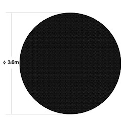 Helloshop26 Bâche à bulles ronde 3,6 m couverture de piscine solaire chauffage bassin noir 16_0000310