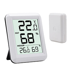 INF Thermomètre et hygromètre sans fil intérieur/extérieur White