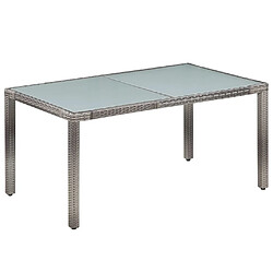 Maison Chic Mobilier à dîner 7 pcs de jardin avec coussins - Ensemble table et chaises d'extérieur - Salon/Mobilier de jardin classique Résine tressée Gris -MN96433