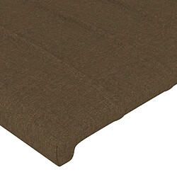 Acheter vidaXL Tête de lit avec oreilles Marron Foncé 183x16x78/88 cm Tissu