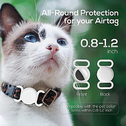 Universal Porte-col de chien Airtag, (2 pack) Case de protection en silicone pour Apple Airtag 2021, Hauteur de boîtier de tag de l'air anti-perdant Cover Co