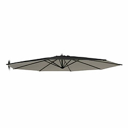 Elios Parasols Toile de remplacement pour tonnelle de jardin octogonale 3x3 bras en aluminium Fan Noir