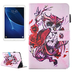 Wewoo Housse Étui pour Samsung Galaxy Tab A 10.1 2016 / T580 belle bande dessinée papillon hibou motif horizontal en cuir flip avec support et Slots de cartes Pen Slot