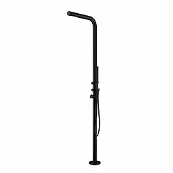 Sined Budoni Douche En Acier Inoxydable 316l Avec Douchette a Main Hauteur 221 Cm Noir Satine