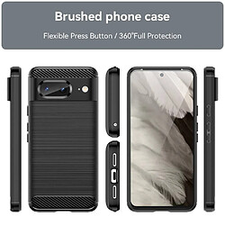 Htdmobiles Coque pour Google Pixel 8 5G - housse etui silicone gel carbone + film ecran - NOIR