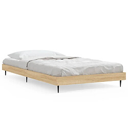 vidaXL Cadre de lit sans matelas chêne sonoma 90x200 cm