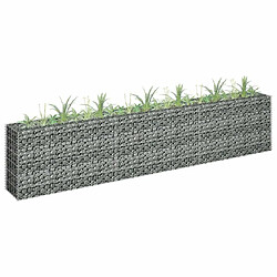 Maison Chic Jardinière,Lit surélevé - Bac à fleurs - pot de fleur à gabion Acier galvanisé 270x30x60 cm -GKD31804