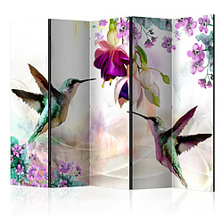 Artgeist Paravent - Hummingbirds and Flowers II [Room Dividers] [225x172]