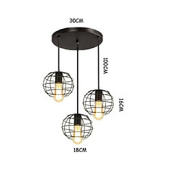 Acheter Stoex Lustre Abat-jour suspension Vintage plafond Lampe Lustre E27 220V 40W