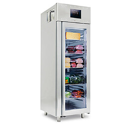 VIRTUS GROUP Réfrigérateur 700 Litres En Inox GN 2/1 Avec Porte En Verre, -2°/+8°C, Isolation 85 mm - Wifi - Virtus - BMA0022/FN