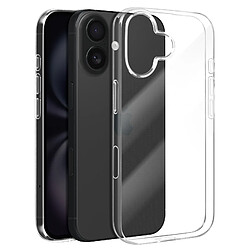 Mayaxess Coque pour iPhone 16 Plus Silicone Souple Transparent