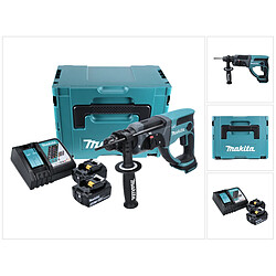 Makita DHR 202 RMJ Perforateur-burineur sans fil SDS-Plus, 18 V Li-Ion, 2 J + 2x Batteries 4 Ah + Chargeur + Makpac 