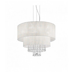 Ideal Lux Suspension Blanche en cristal OPERA 6 ampoules