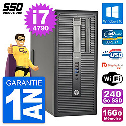 PC Tour HP ProDesk 600 G1 Intel Core i7-4790 RAM 16Go SSD 240Go Windows 10 Wifi - Occasion