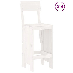 Avis Maison Chic Table de bar et chaises d'extérieur 5 pcs,Ensemble de bar de jardin pour relax blanc bois massif de pin -GKD475539