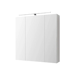 Ecd Germany Armoire de toilette salle de bain avec miroir et LED 72,4x72x15 cm ML-Design®