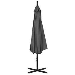 Avis vidaXL Parasol de jardin en porte-à-feux avec mât en acier anthracite