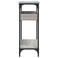 Acheter vidaXL Table console avec étagère sonoma gris 100x29x75 cm