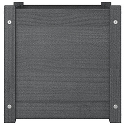 Acheter vidaXL Jardinières d'extérieur 2 pcs Gris 40x40x40 cm Bois de pin