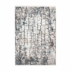 Paris Prix Tapis Vintage à Franges Akropolis I Gris & Bleu 120 x 180 cm