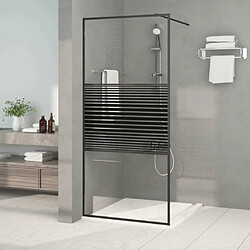 Maison Chic Paroi de douche | Écran de douche | Cloison de douche Noir 90x195 cm Verre ESG transparent -GKD65840